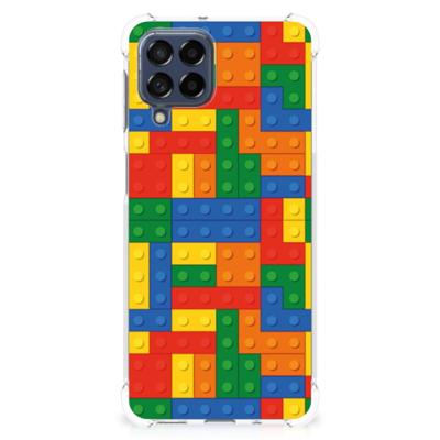 Samsung Galaxy M53 Doorzichtige Silicone Hoesje Blokken Samsung Galaxy M53 Doorzichtige Silicone Hoesje Blokken