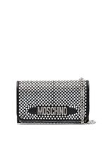 Moschino pochette à ornements en cristal - Noir