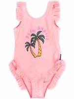 Palm Angels Kids maillot de bain à logo imprimé - Rose - thumbnail