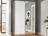 Kledingkast TAPAS 2 deuren 136 cm wit met spiegel - thumbnail