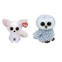 Ty - Knuffel - Beanie Boo's - Phoenix Fox & Owlette Owl - thumbnail