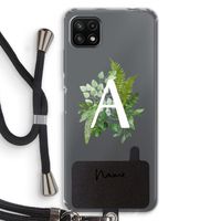 Green Brush: Samsung Galaxy A22 5G Transparant Hoesje met koord