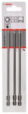 Bosch Accessoires 3-delige bitset Extra Hard T8; T10; T15; 152 mm 3st - 2607001763