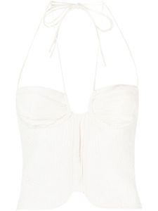 Cult Gaia haut corset Habana - Blanc