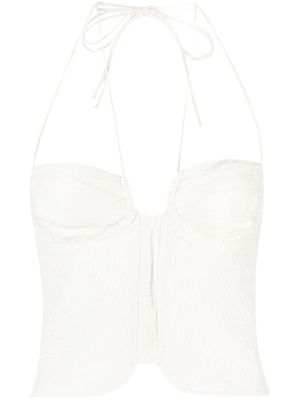 Cult Gaia haut corset Habana - Blanc