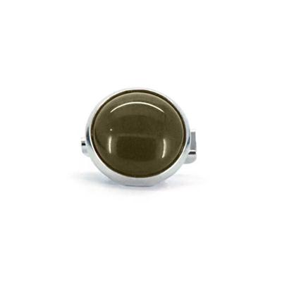 Qoss Broche Mosgroene Steen - 12mm