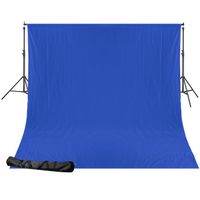 BRESSER BR-D24 Support + 2.5x3m Doek Chroma Blauw