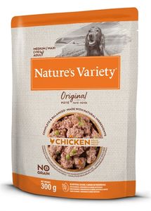 NATURES VARIETY ORIGINAL ADULT MEDIUM / MAXI POUCH CHICKEN NO GRAIN 300 GR