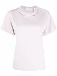 Helmut Lang t-shirt à encolure imprimée - Rose