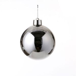 House of Seasons Kerstbal Zilver Kunststof D20 cm