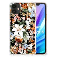 Case voor Apple iPhone 11 Dark Flowers - thumbnail