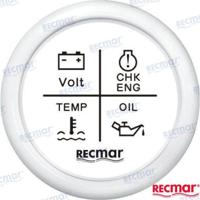 RECKY79303 - 12V/24V WITTE Multifunctionele Klok