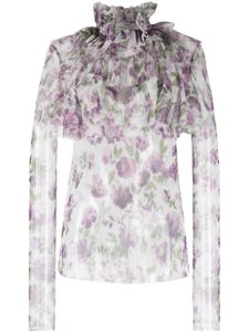 Philosophy Di Lorenzo Serafini jupe en tulle à fleurs - Violet