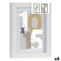 Fotolijsten Gift Decor Wit Glas Hout MDF (6 Stuks)