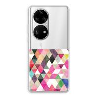 Gekleurde driehoekjes: Huawei P50 Pro Transparant Hoesje