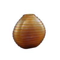 Lavanya Brown glazen ovale vaas L