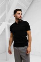 Malelions Knitted Patch Polo Heren Zwart - Maat L - Kleur: Zwart | Soccerfanshop