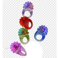Lichtgevende Ring - LED - knipper - party - blauw - incl batterijen
