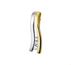 TFT Hanger Bicolor Goud Zirkonia