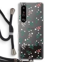 Small white flowers: Sony Xperia 1 III Transparant Hoesje met koord
