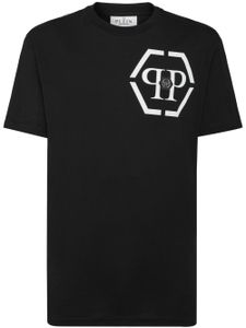 Philipp Plein t-shirt en coton à logo imprimé - Noir