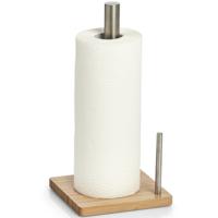 Zeller Keukenrolhouder - bamboe - vierkant - 16x32 cm - keukenpapier houder