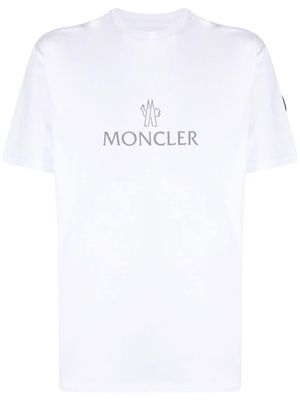 Moncler t-shirt en coton à logo imprimé - Blanc
