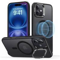 iPhone 16 Classic Hybrid Case with Stash Stand (HaloLock) Frosted Black