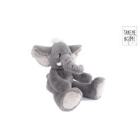 Take Me Home olifant pluche grijs 22cm