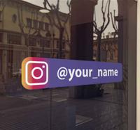 Aanwijzingen muurstickers Gepersonaliseerd paars instagram-logo - thumbnail