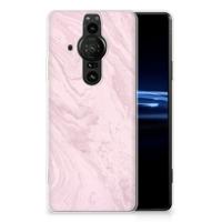 Sony Xperia Pro-I | TPU | Siliconen hoesje | Marble Pink - Origineel Cadeau Vriendin