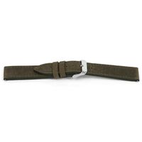 Horlogeband Universeel I864 Leder Olijfgroen 24mm