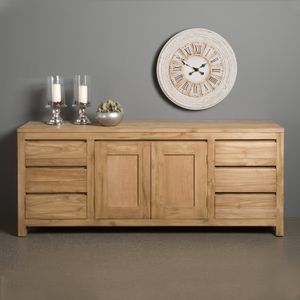 Tower Living Dressoir 'Corona' Teak met 2 deuren en 6 laden
