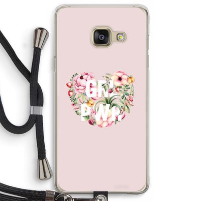 GRL PWR Flower: Samsung Galaxy A3 (2016) Transparant Hoesje met koord