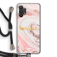 Feminist: Samsung Galaxy A32 5G Transparant Hoesje met koord