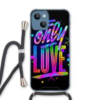 Only Love: iPhone 13 Transparant Hoesje met koord