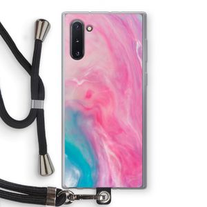 Roze explosie: Samsung Galaxy Note 10 Transparant Hoesje met koord