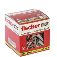 Fischer DUOPOWER 8 x 40 S 2-componenten plug 40 mm 8 mm 555108 50 stuk(s) - thumbnail