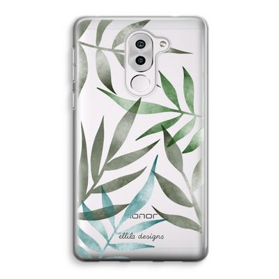 Tropical watercolor leaves: Honor 6X Transparant Hoesje
