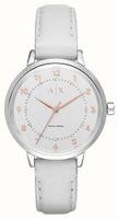 Horlogeband Armani Exchange AX5371 Leder Wit 16mm