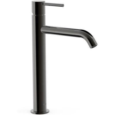 Wastafelkraan Tres Study | Opbouw | Mengkraan | Hoog model | 1-knop | Rond | Black metal