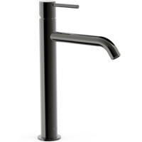 Wastafelkraan Tres Study | Opbouw | Mengkraan | Hoog model | 1-knop | Rond | Black metal