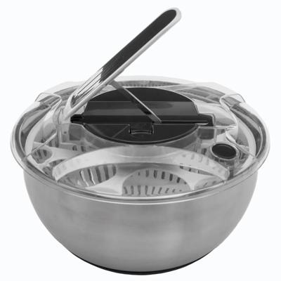 5Five Slacentrifuge / slazwierder / sladroger - RVS - 3,5 liter - Salade spinner