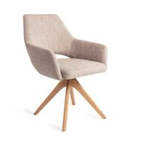 Jesper Home Eetkamerstoel 'Yanai' Revolve Oak Natural, kleur Biscuit Beach