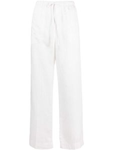 TOTEME pantalon droit à lien de resserrage - Blanc