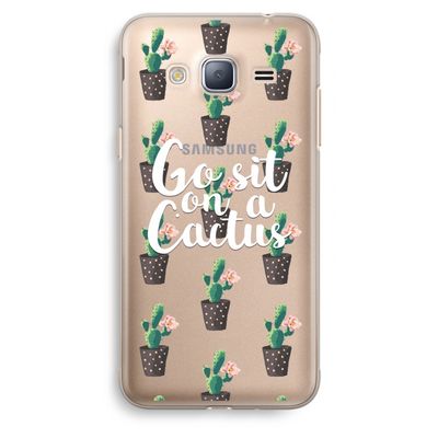 Cactus quote: Samsung Galaxy J3 (2016) Transparant Hoesje