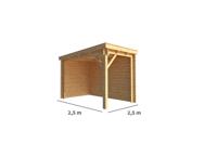 Overkapping Els 250 cm bij 250 cm diep Lessenaarsdak - Warentuin collection