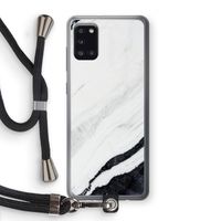 Elegante marmer: Samsung Galaxy A31 Transparant Hoesje met koord