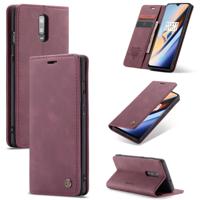CaseMe-013 multifunctionele horizontale Flip lederen draagtas met kaartsleuf & houder voor Galaxy M20 (wijn rood)