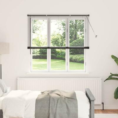 Raam Blind met gordijnen Anders Zwart 80 x 130 cm Aluminium
